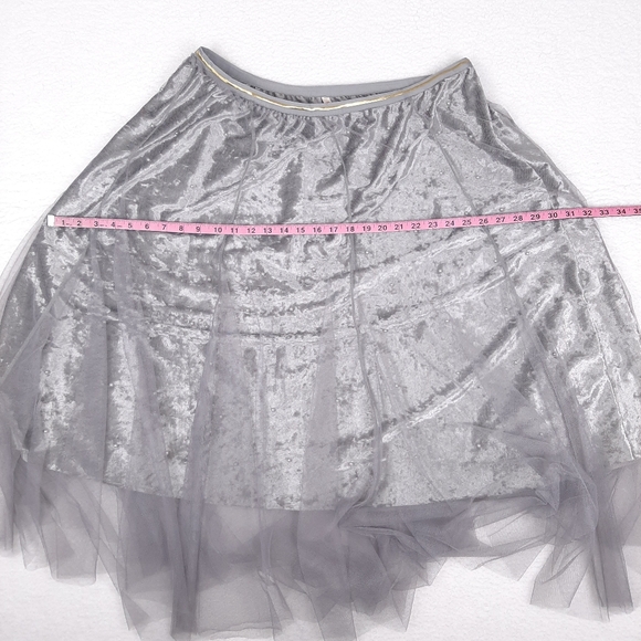 Raga tulle velvet midi skirt pearl accent elastic waist fairy ethereal plus size - Picture 4 of 7